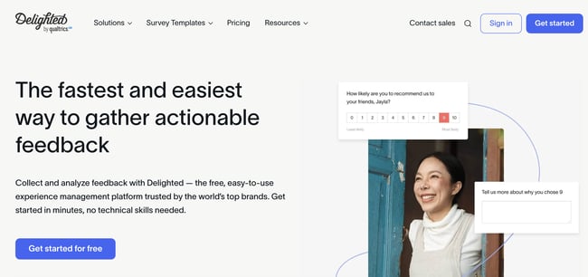best survey software option_delighted